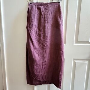 Flax Jeanne Engelhart Slightly More Slanted Skirt in Sumac Sz M